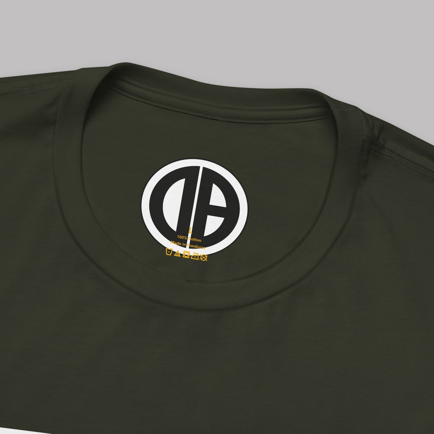 Vintage Military Green Odditeez Varsity Letters rectangular logo design, Unisex Adult Short-Sleeve Graphic Print T-Shirts