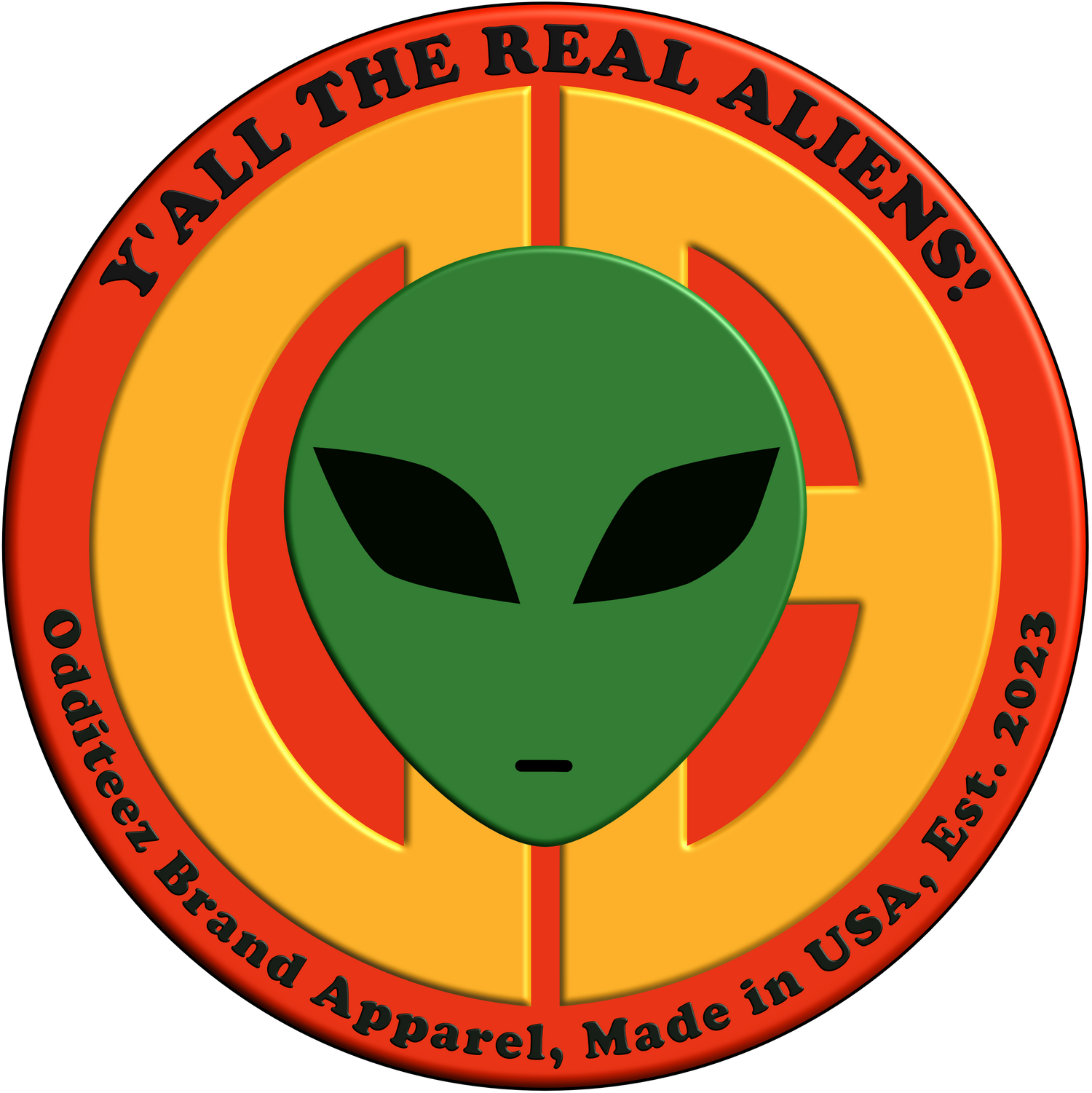 Y'all The Real Aliens Logo Design