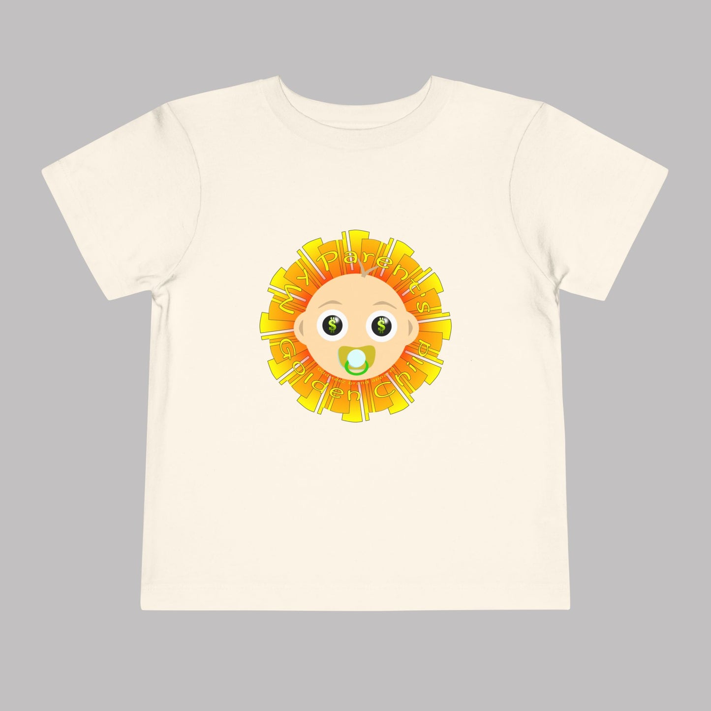 "My Parent's Golden Child" design, Unisex Toddler Short-Sleeve Graphic Print T-shirts