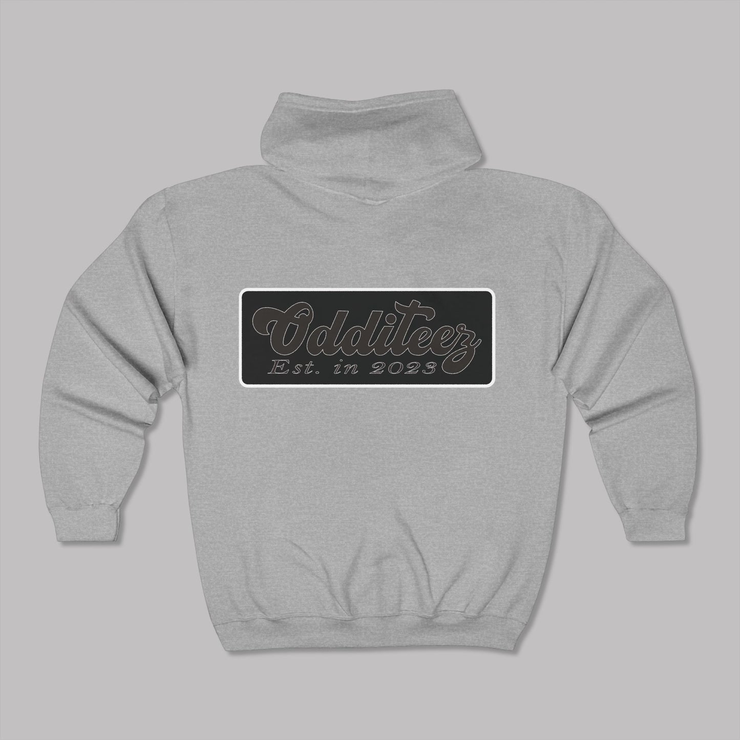 Phantom Black Varsity Letters logo design, Unisex Premium Heavy Blend™ Full-Zip Hoodie Sweater