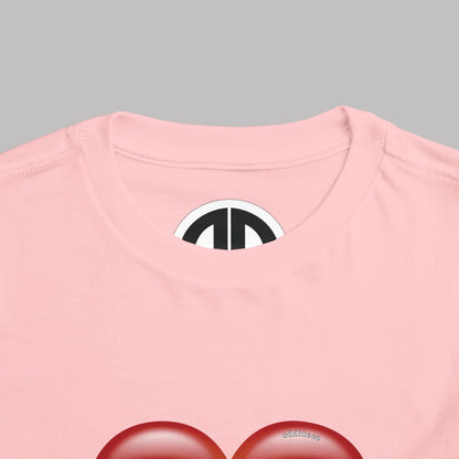 "Daddy's Little Hellion" Big Heart design, Unisex Toddler Short-Sleeve Graphic Print T-shirts