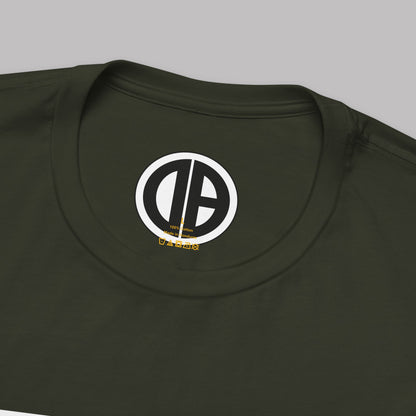Vintage Military Green Odditeez Varsity Letters rectangular logo design, Unisex Adult Short-Sleeve Graphic Print T-Shirts