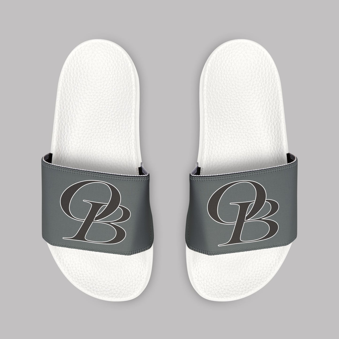 Phantom Black Varsity Letters logo design, Unisex Youth Adjustable Strap Flip-Flop Sandals (US 13-5)