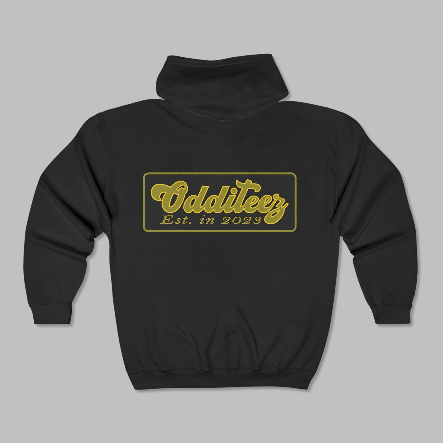 Golden Varsity Letters logo design, Unisex Premium Heavy Blend™ Full-Zip Hoodie Sweater