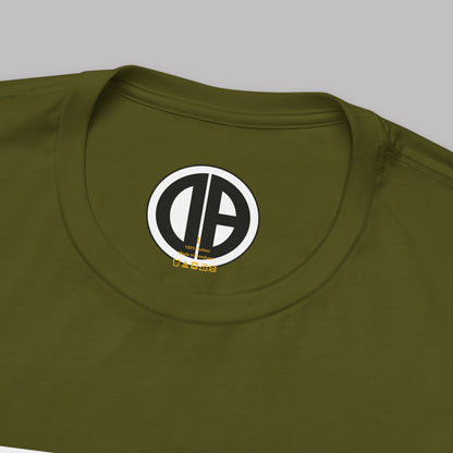Vintage Military Green Odditeez Varsity Letters rectangular logo design, Unisex Adult Short-Sleeve Graphic Print T-Shirts