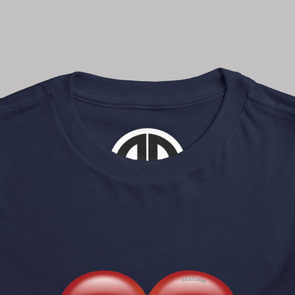 "Daddy's Little Hellion" Big Heart design, Unisex Toddler Short-Sleeve Graphic Print T-shirts