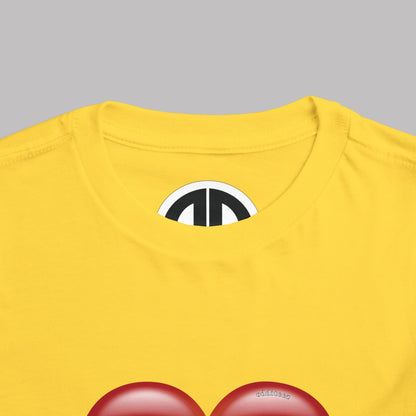 "Daddy's Little Hellion" Big Heart design, Unisex Toddler Short-Sleeve Graphic Print T-shirts