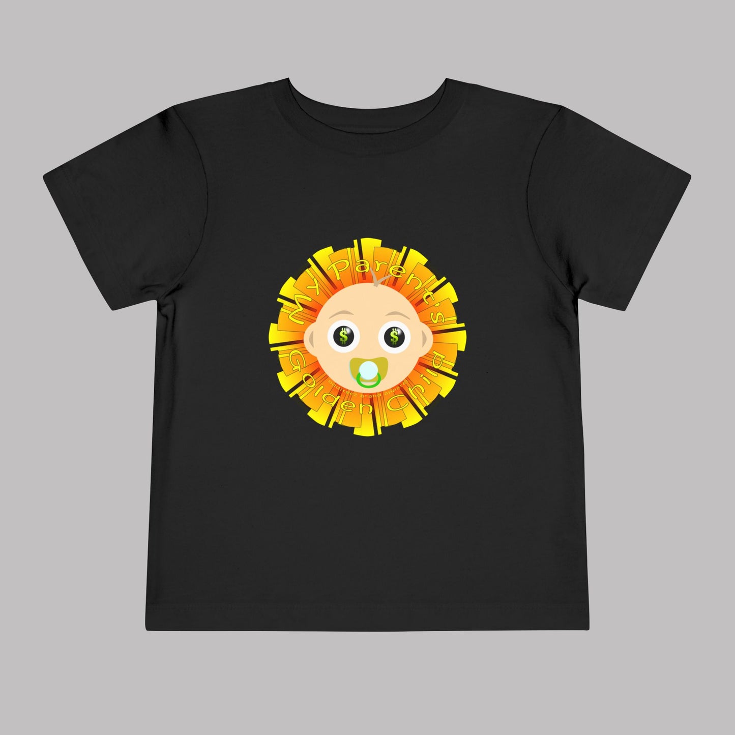 "My Parent's Golden Child" design, Unisex Toddler Short-Sleeve Graphic Print T-shirts