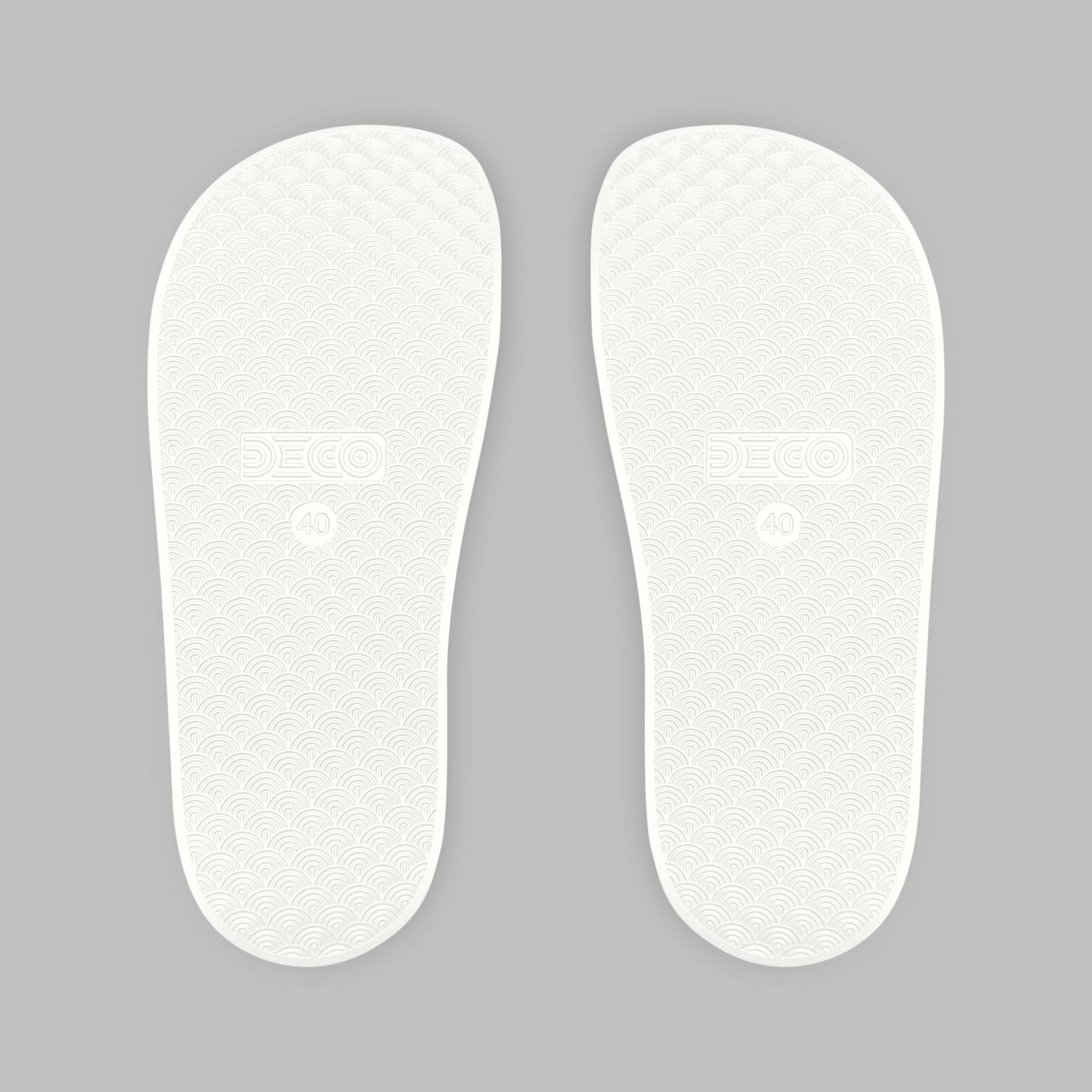 White Varsity Letters logo design, Men's Adjustable Strap Flip-Flop Sandals (US 6-14)