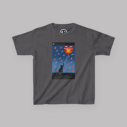 "Mommy's Little Hellion" Cat Post design, Unisex Kids' Short-Sleeve Heavy Cotton™ T-shirts