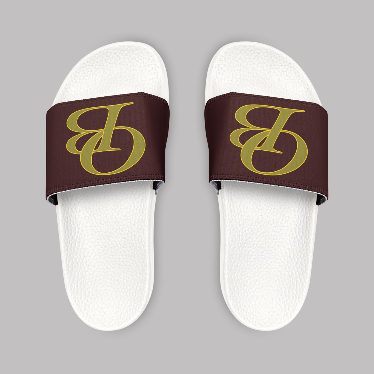 Golden Varsity Letters logo design, Women's Adjustable Strap Flip-Flop Sandals (US 6-12)