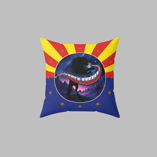 "Free-Spirited" AZ State Flag artwork, Indoor Spun Polyester Square Accent Pillow