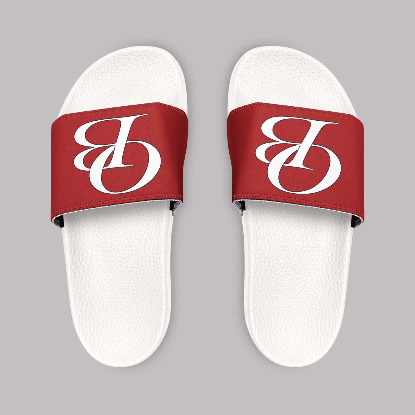 White Varsity Letters logo design, Women's Adjustable Strap Flip-Flop Sandals (US 6-12)