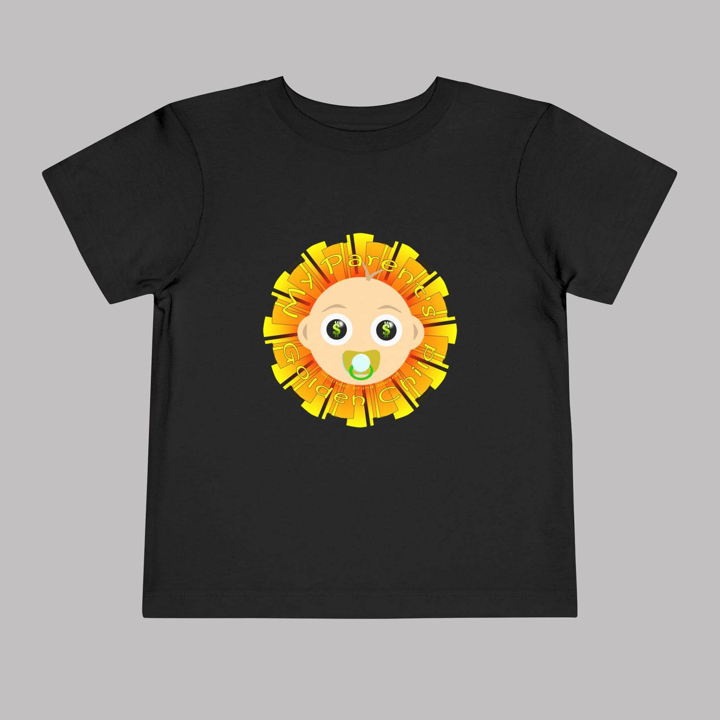 "My Parent's Golden Child" design, Unisex Toddler Short-Sleeve T-shirts