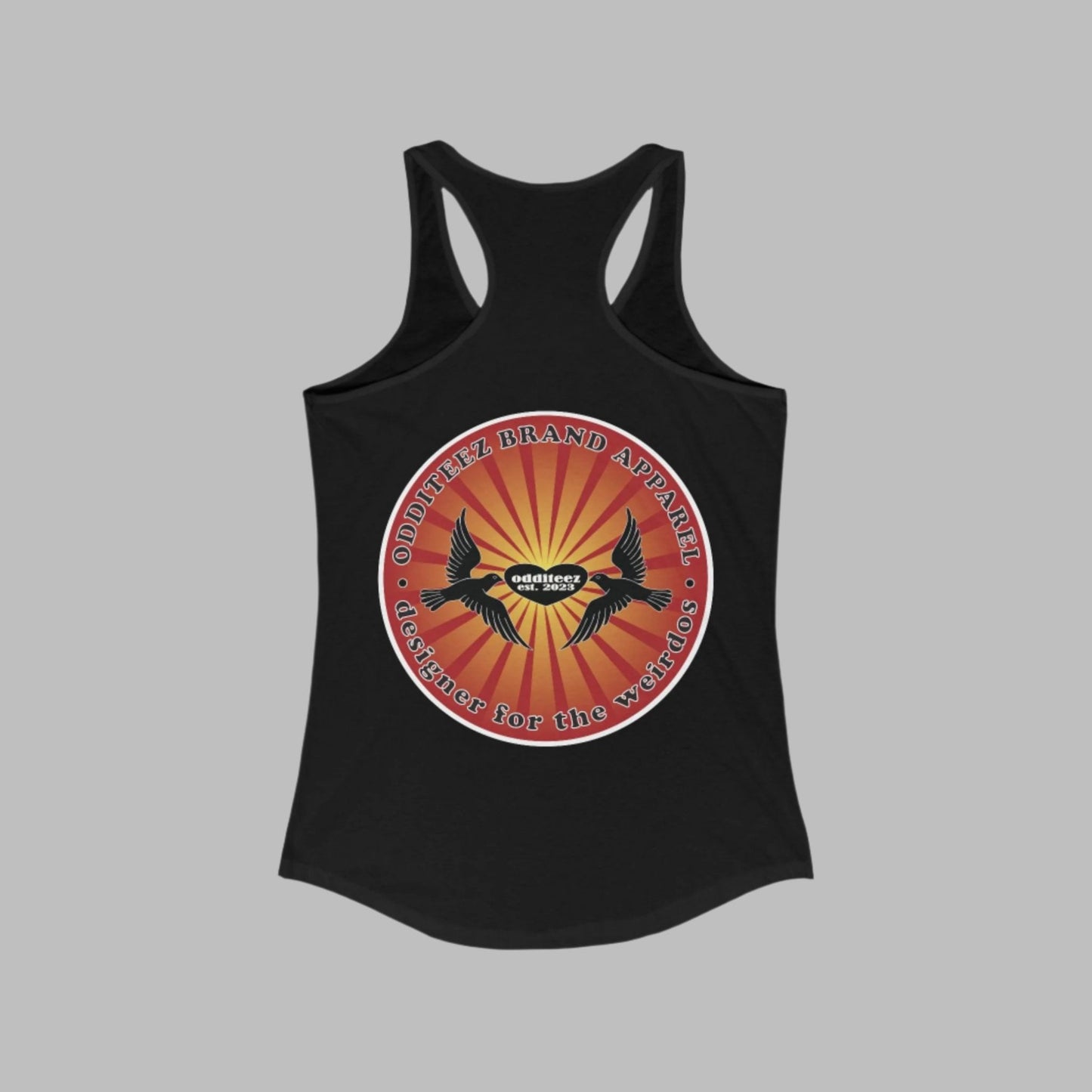 "Designer for the Weirdos" logo design, Women's Athleisure Racerback Tank Tops