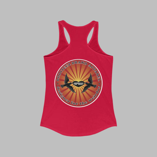 "Designer for the Weirdos" logo design, Women's Athleisure Racerback Tank Tops