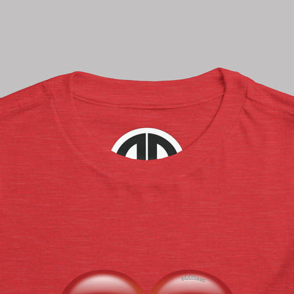 "Daddy's Little Hellion" Big Heart design, Unisex Toddler Short-Sleeve Graphic Print T-shirts