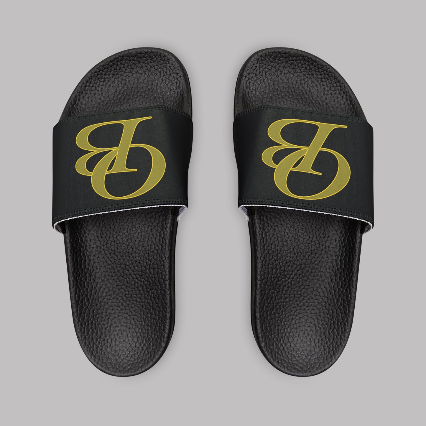 Golden Varsity Letters logo design, Men's Adjustable Strap Flip-Flop Sandals (US 6-14)