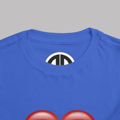 "Daddy's Little Hellion" Big Heart design, Unisex Toddler Short-Sleeve Graphic Print T-shirts