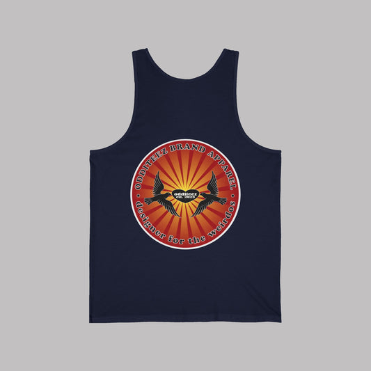 "Designer for the Weirdos" logo design, Unisex Jersey Tank Top