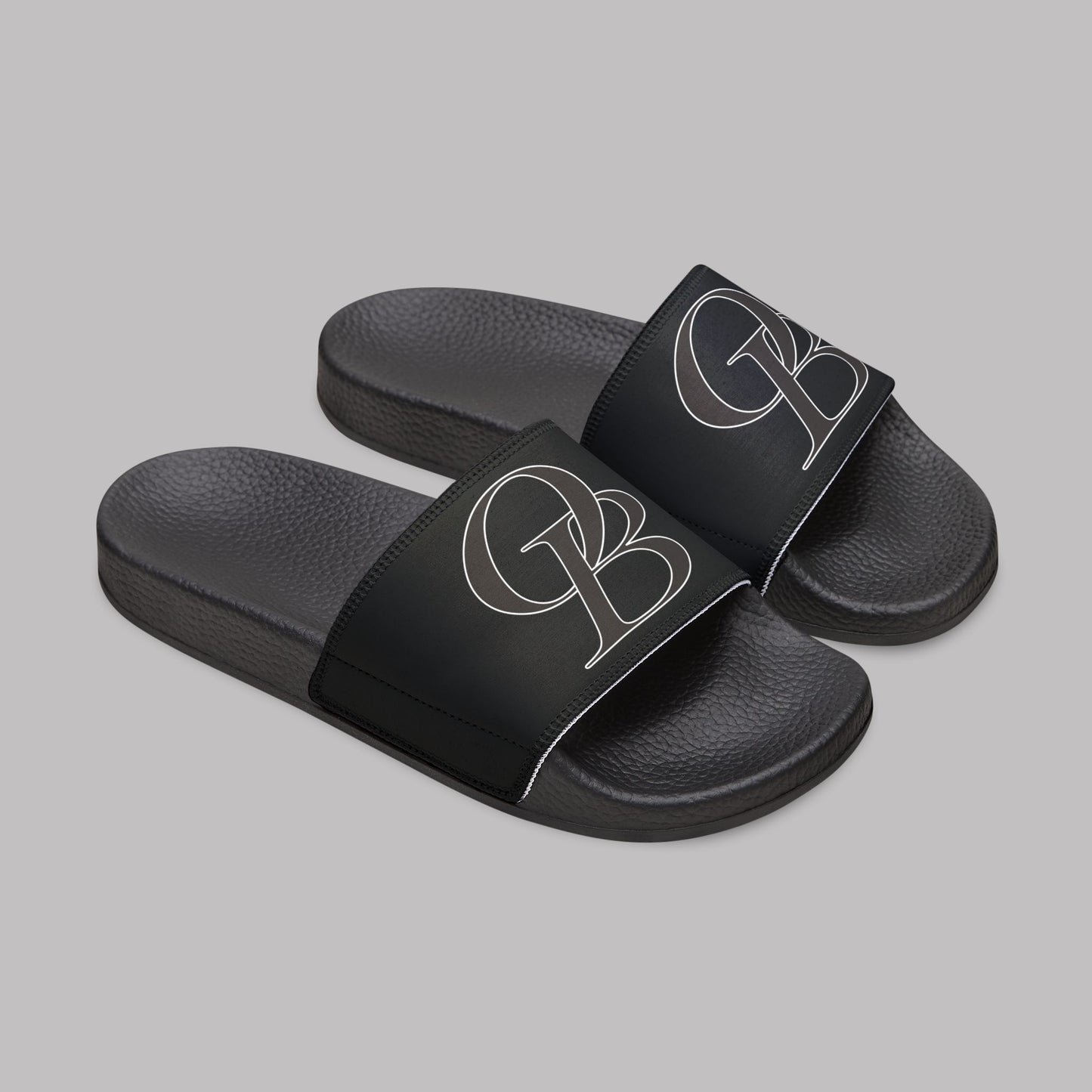 Phantom Black Varsity Letters logo design, Unisex Youth Adjustable Strap Flip-Flop Sandals (US 13-5)