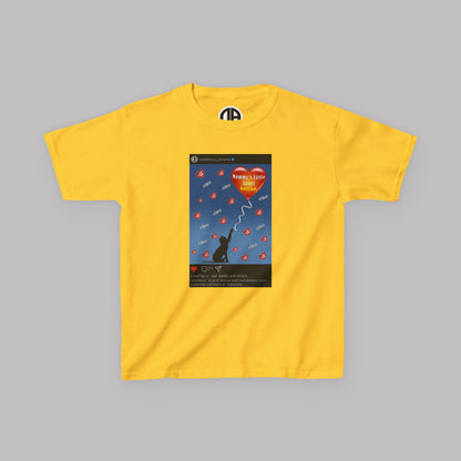 "Mommy's Little Hellion" Cat Post design, Unisex Kids' Short-Sleeve Heavy Cotton™ T-shirts
