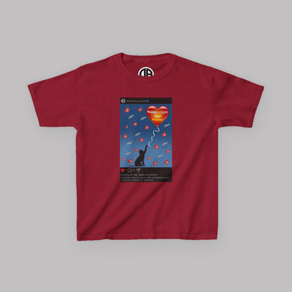 "Mommy's Little Hellion" Cat Post design, Unisex Kids' Short-Sleeve Heavy Cotton™ T-shirts