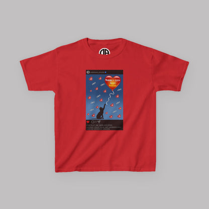 "Mommy's Little Hellion" Cat Post design, Unisex Kids' Short-Sleeve Heavy Cotton™ T-shirts