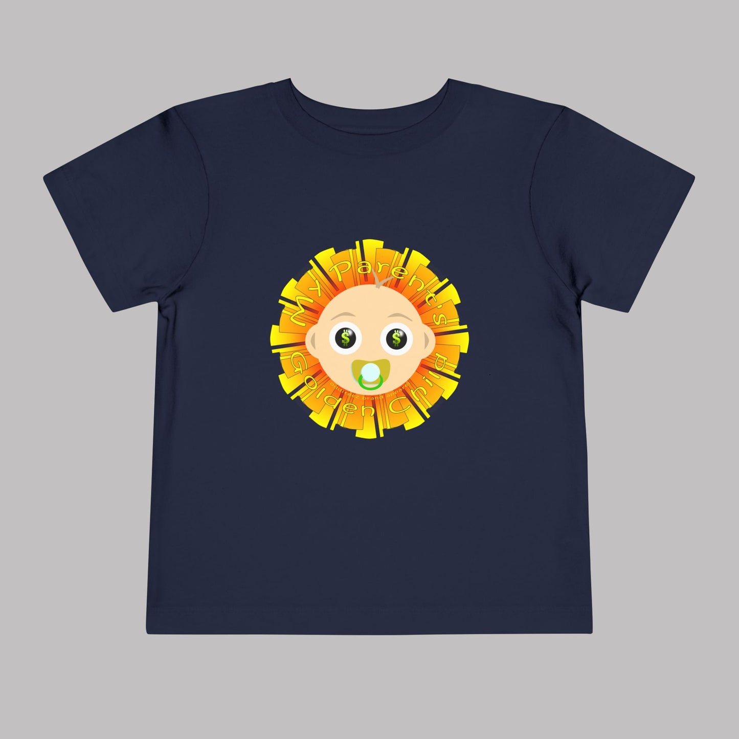 "My Parent's Golden Child" design, Unisex Toddler Short-Sleeve T-shirts