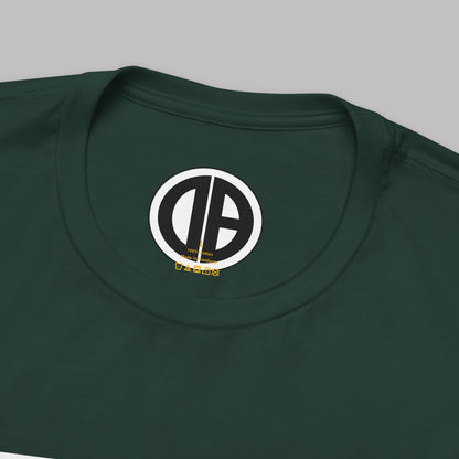 Vintage White Odditeez Varsity Letters rectangular logo design, Unisex Adult Short-Sleeve Graphic Print T-Shirts