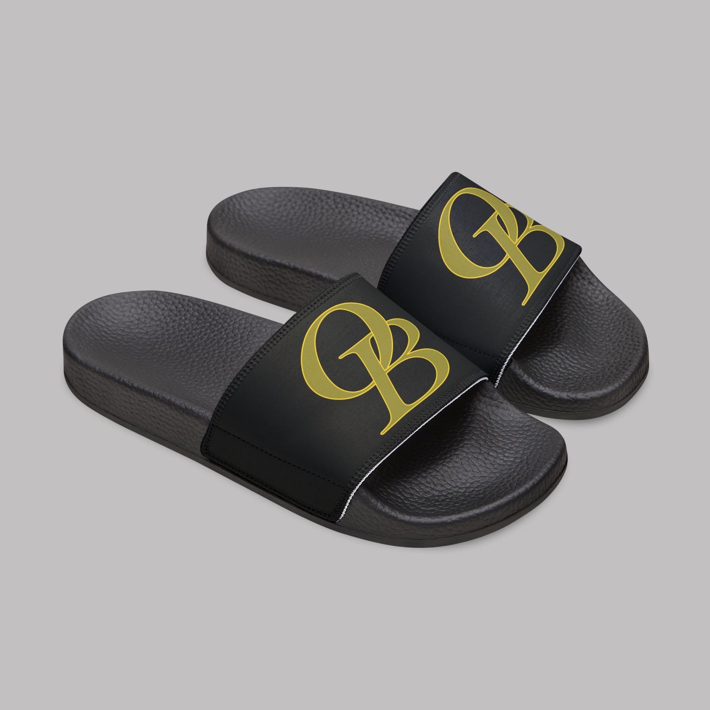 Golden Varsity Letters logo design, Unisex Youth Adjustable Strap Flip-Flop Sandals (US 13-5)