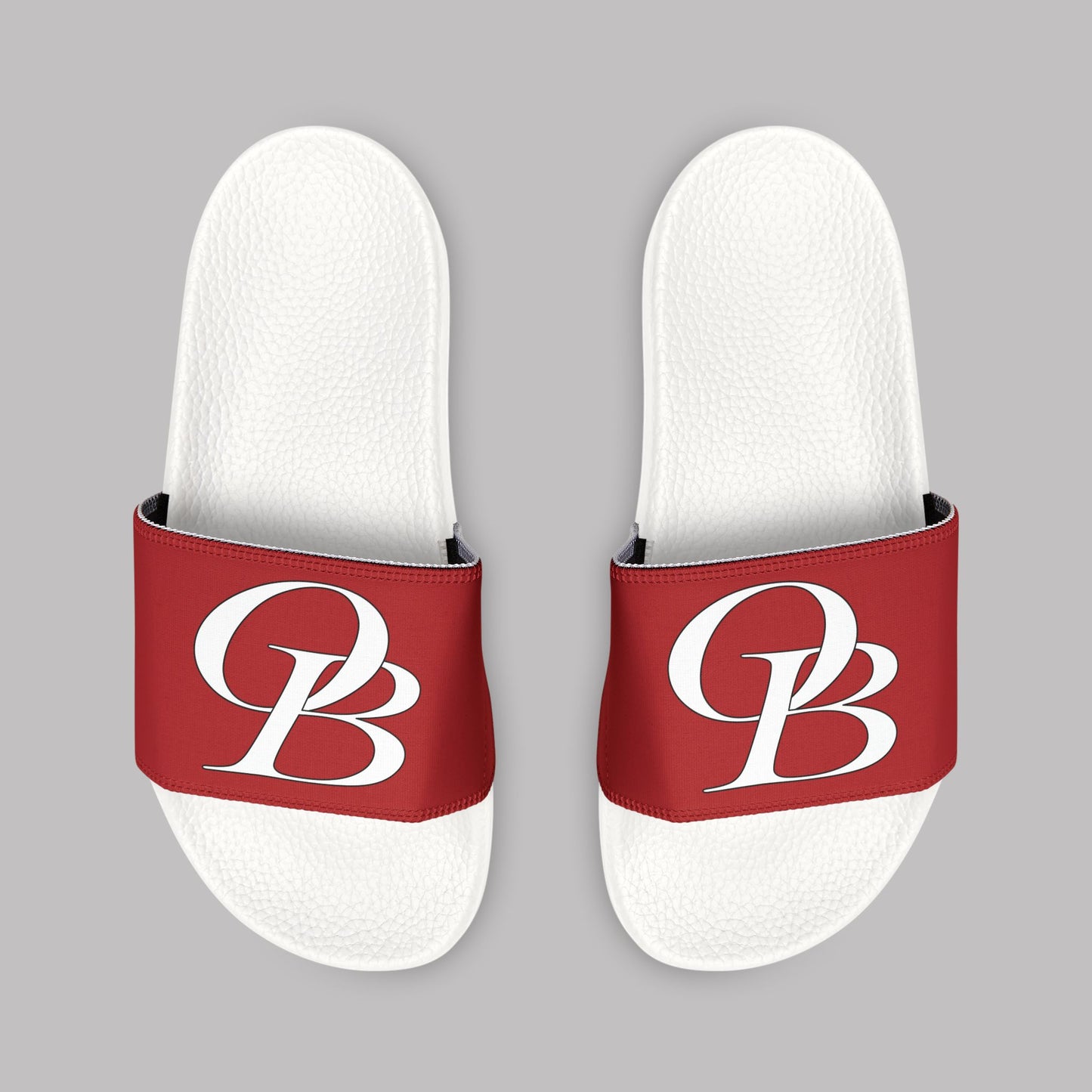 White Varsity Letters logo design, Women's Adjustable Strap Flip-Flop Sandals (US 6-12)