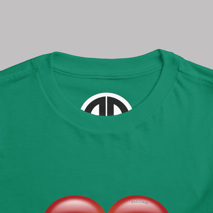 "Daddy's Little Hellion" Big Heart design, Unisex Toddler Short-Sleeve Graphic Print T-shirts
