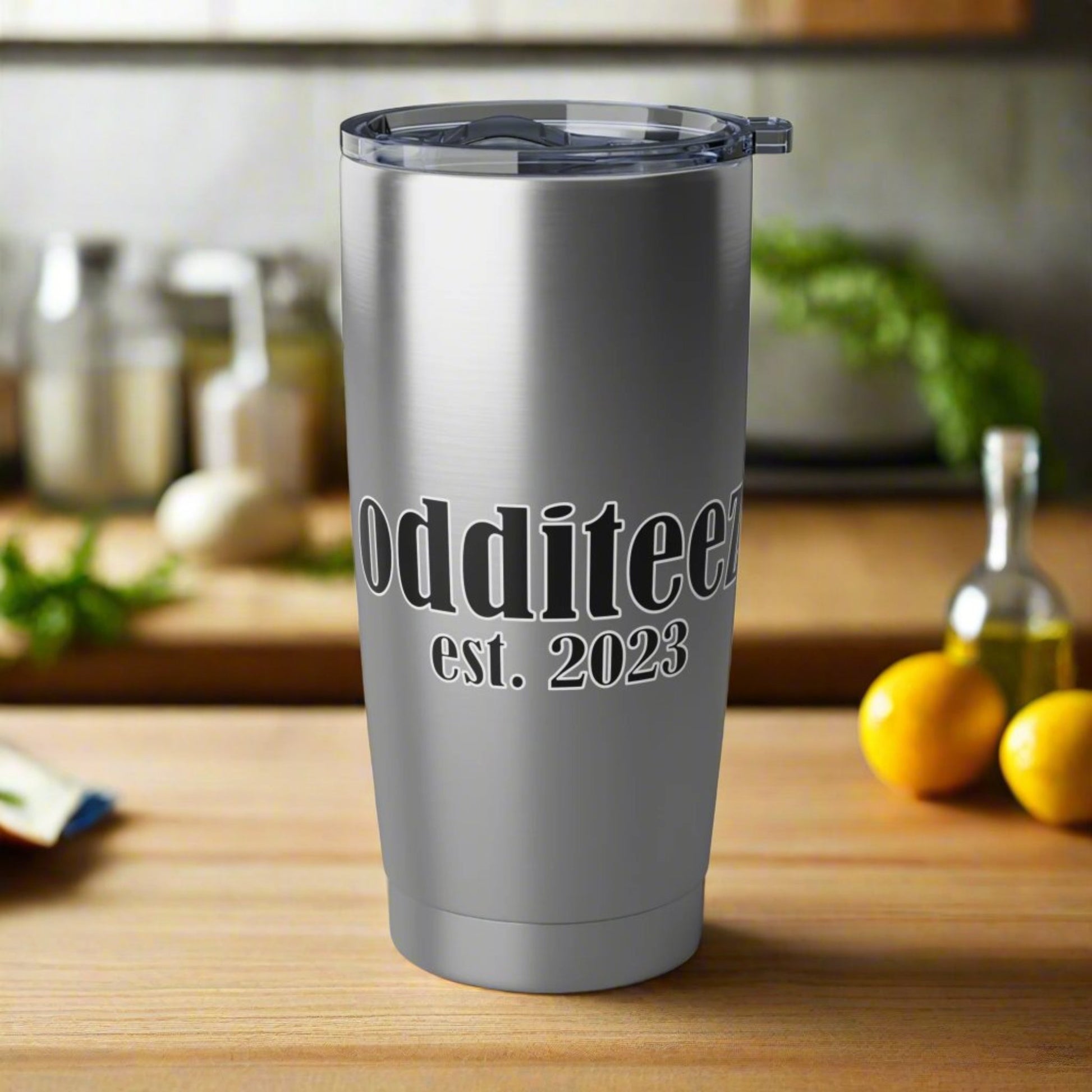 Back view of YTRA Vagabond 20oz tumbler