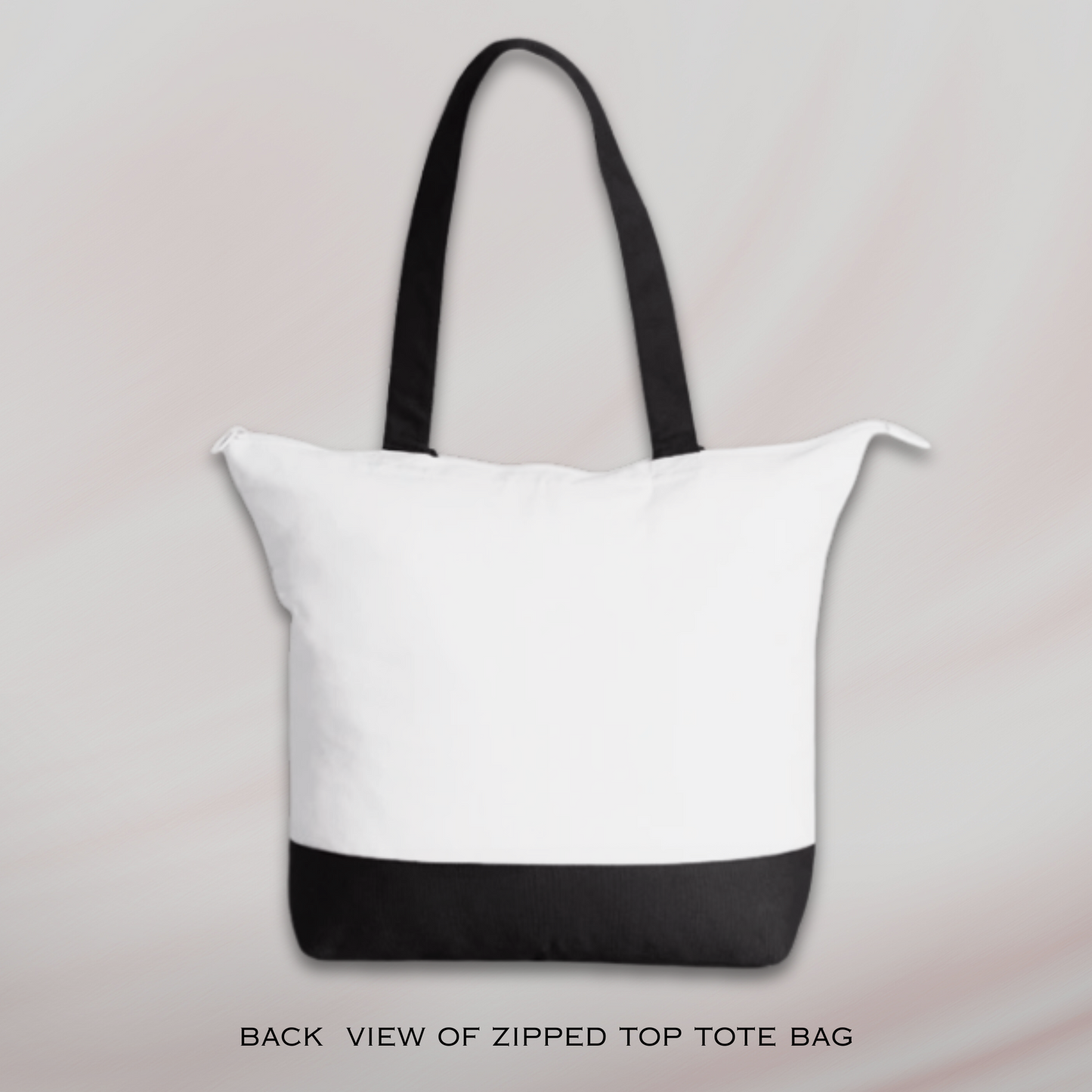 "My Daily Survival Bag" design, Basic White Cotton Canvas Open Top or Zipped Tote Bags