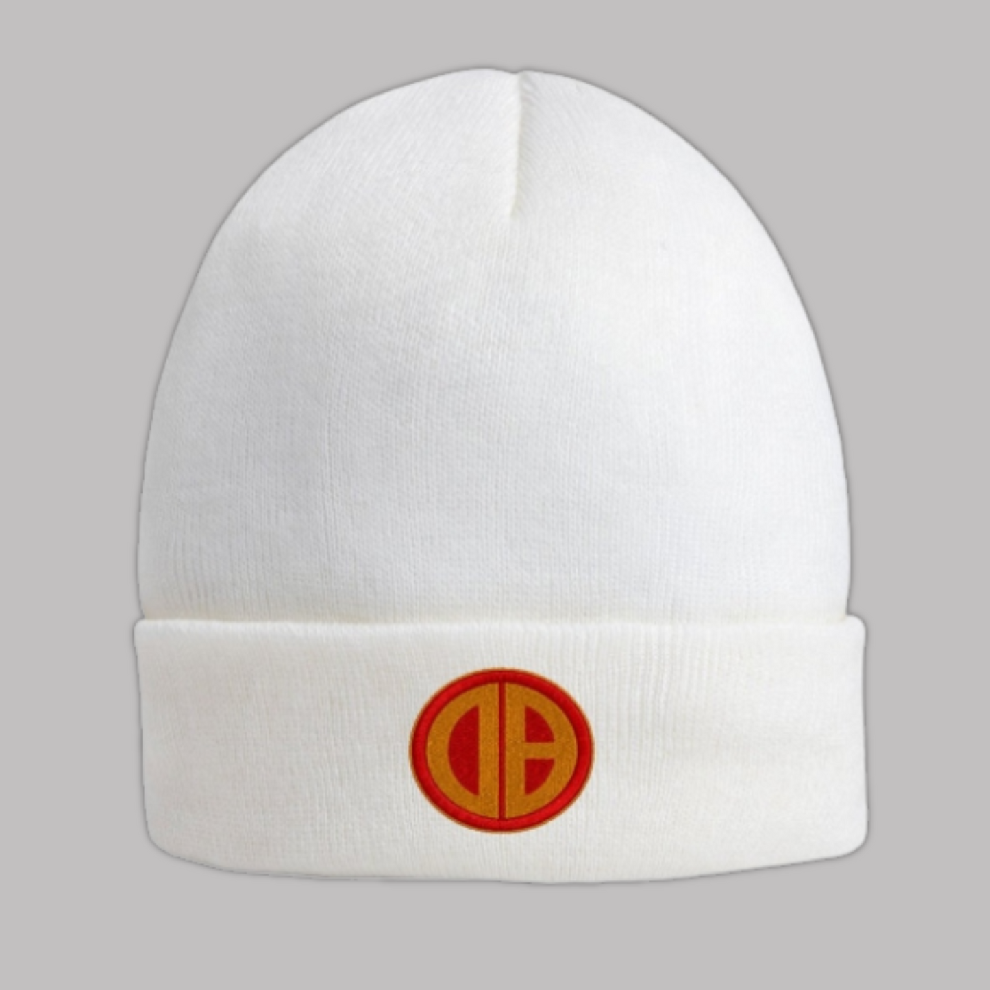 Yellow & Red Circular logo design, Unisex Adult VP Embroidered 3M™ Thinsulate™ Cuffed Knit Beanies