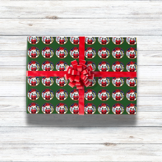 "JINGLE BALLS" design, Gift-Wrapping Paper Sheets or Rolls (multiple sizes)